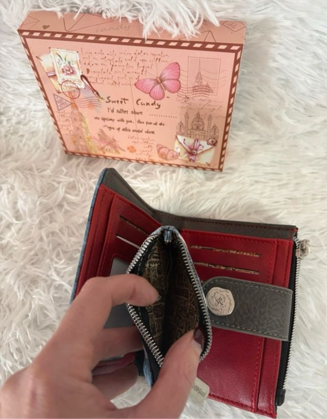 Cartera Monedero Sweet Candy Negra Clásica