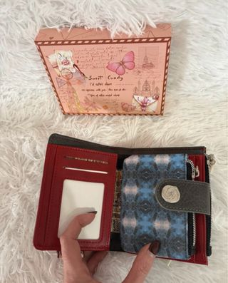 Cartera Monedero Sweet Candy Negra Clásica