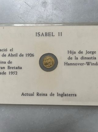 Isabel II Curio con pequena moneda