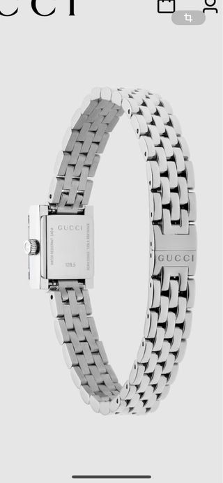 Reloj Gucci Cuadrado Rosa y Plateado