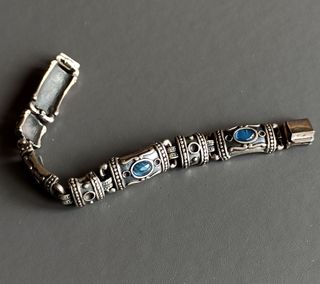 Pulsera Plata Preciosa con Piedras Azules