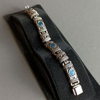 Pulsera Plata Preciosa con Piedras Azules