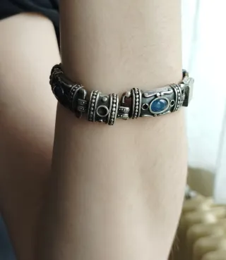 Pulsera Plata Preciosa con Piedras Azules