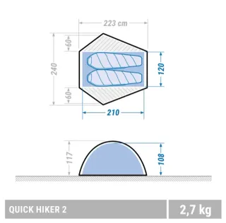 Tienda de campaña Quechua Quick Hiker 2