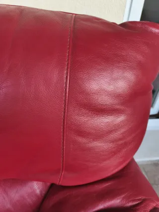 Divano in Pelle Rossa Vintage