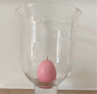 Vaso portacandela in vetro nuovo