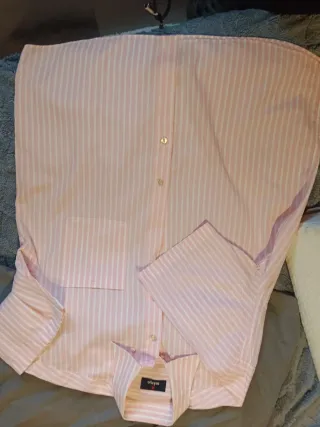 Camisa Mirto Rayas Rosas Talla L