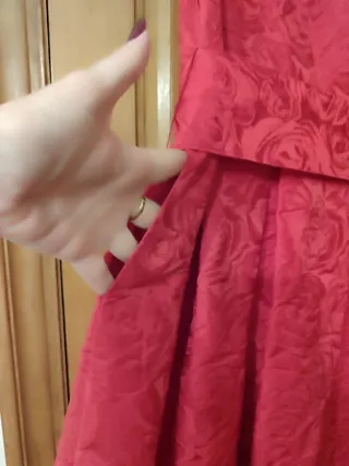 Vestido fiesta El Corte Inglés rojo