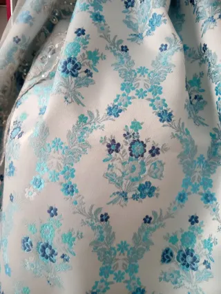 Traje de Fallera Niña Azul y Blanco