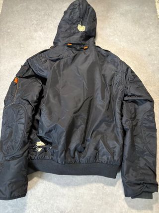 Bomber Y2K Vintage con pelliccia e Cappuccio