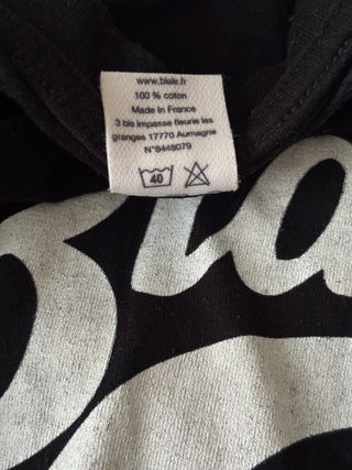 Camiseta T.L negra de Biale France nueva