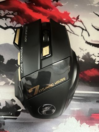 Ratón Gaming Negro y Dorado