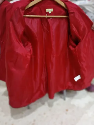 Chaqueta roja blazier abrochada cruzada