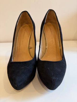 Zapatos tacón Zara ante negro T38