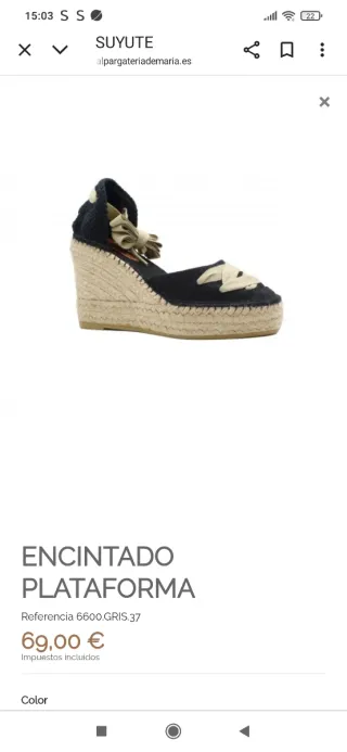 Alpargatas SUYUTE de esparto natural.