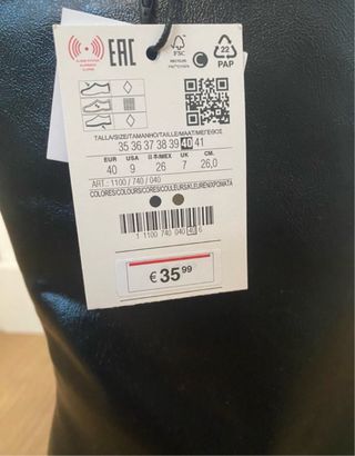 Botines tacón PULL&BEAR negros mujer