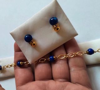 Juego Oro Laminado gold filled pulsera y pendiente