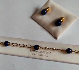 Juego Oro Laminado gold filled pulsera y pendiente