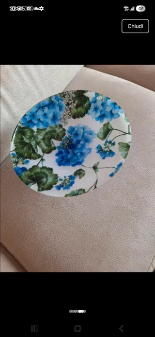 Portafrutta ortensie diametro 28 cm