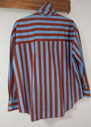 Blusa Zara Talla M Rayas Lazada Azul Roja