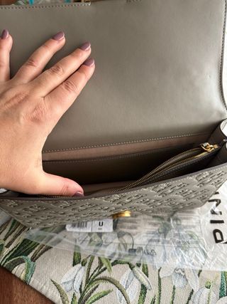 Borsa Pinko Love Bag Pelle Logo Beige Oro