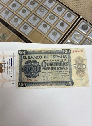 Billete 500 Pesetas Banco de España 1936