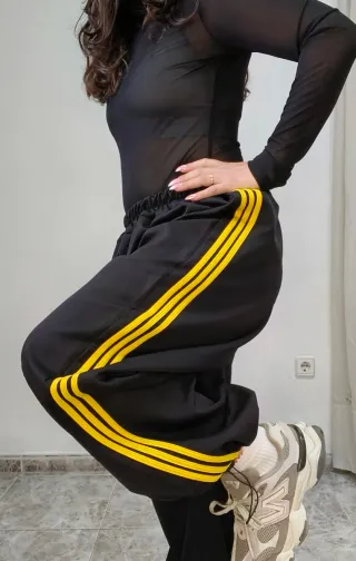 Conjunto mujer marrón y naranja