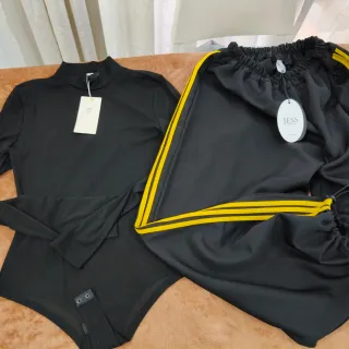 Conjunto mujer marrón y naranja