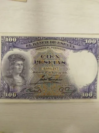 Billete 100 Pesetas Banco de España 1931