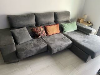 Sofá Chaiselongue Gris 2,65m