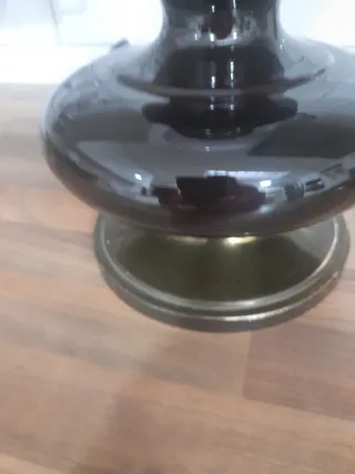 Lámpara de mesa latón y cristal