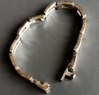 Pulsera de plata estilo eslabones
