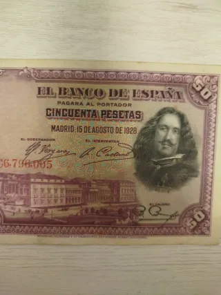 Billete 50 Pesetas Banco de España 1928