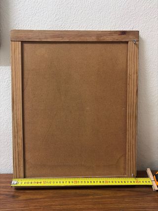 Pizarra blanca con marco de madera