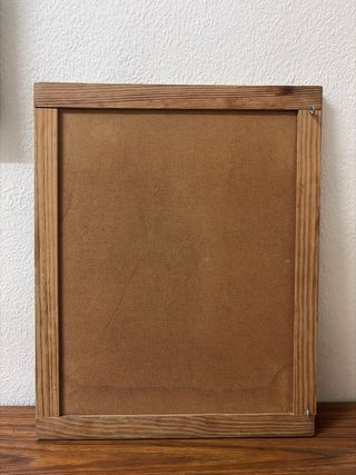 Pizarra blanca con marco de madera