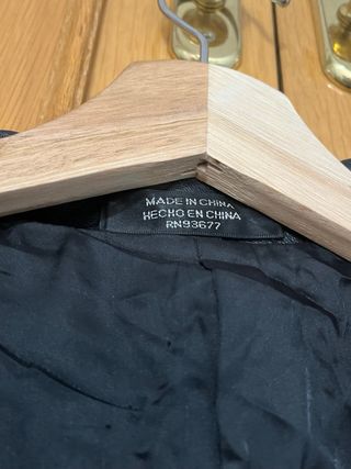 Chaqueta americana piel genuina negra