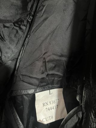 Chaqueta americana piel genuina negra