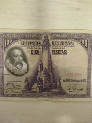 Billete 100 Pesetas Banco de España 1928