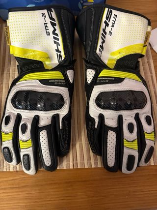Guantes Moto Shima STR-2 Blancos talla L