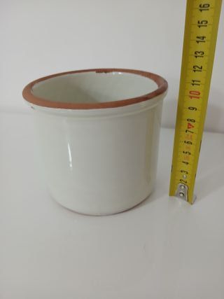 Vaso Barattolo Terracotta Smaltata 11cm