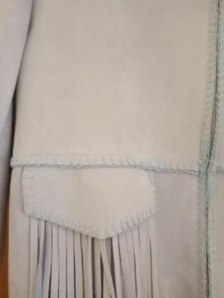 Chaqueta nueva antelina azul claro nueva