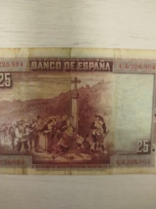 Billete 25 Pesetas Banco de España 1938