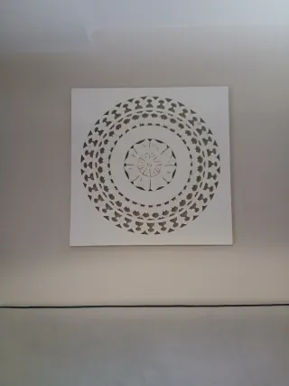 Cuadro Decorativo Mandala Blanco