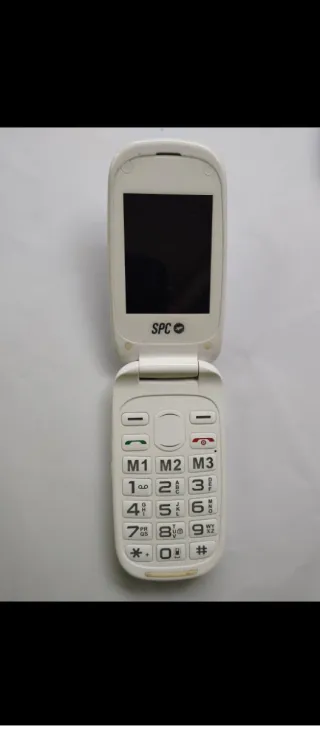 Teléfono móvil para mayores blanco