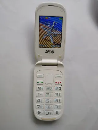 Teléfono móvil para mayores blanco