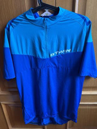 Maillot ciclismo Btwin azul