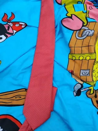 Corbata Milano Roja Rayas