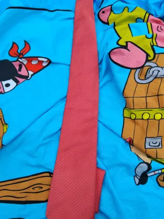 Corbata Milano Roja Rayas