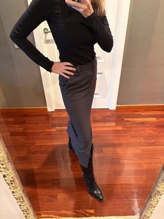 Falda tubo raya diplomática