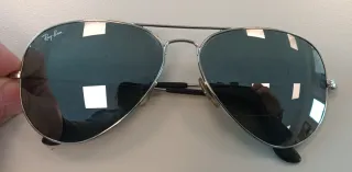 Occhiali Ray-Ban Aviator Argento Nero